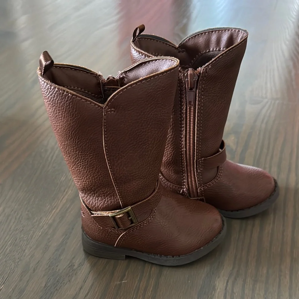 OshKosh B'gosh Lumi Brown Toddler Girls Fashion Boots Size 4M